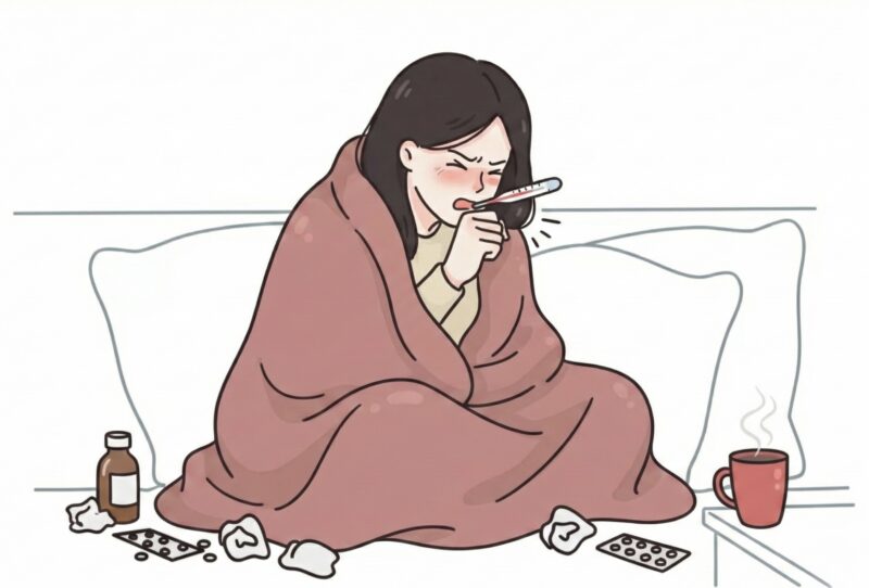 体調不良のイラスト