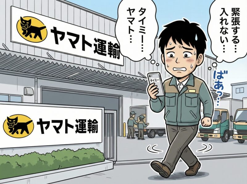 集合20分前に到着したが緊張して現場に入れないタイミー初心者