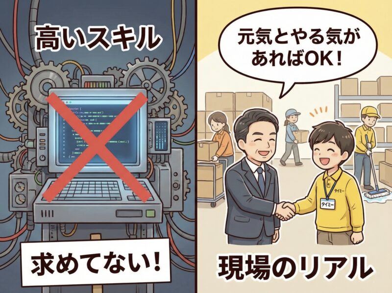 現場はタイミー利用者に高いスキルや専門性を求めていない