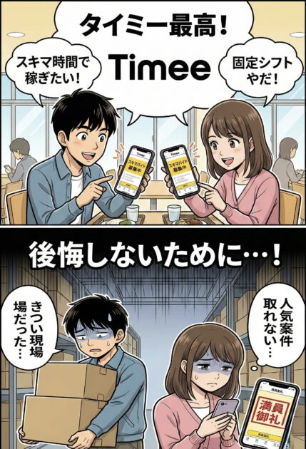 空きコマで稼ぎたい大学生に向けたタイミーの活用法と、きつい現場で後悔しないための注意点