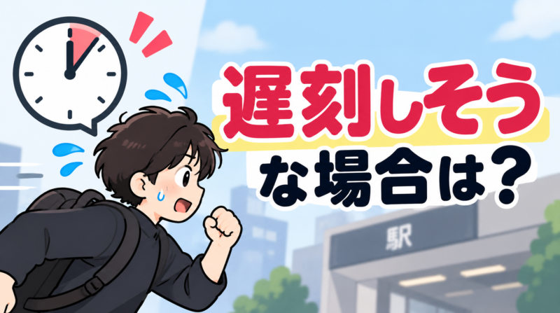 タイミーで遅刻しそうな場合の対応を説明する図解